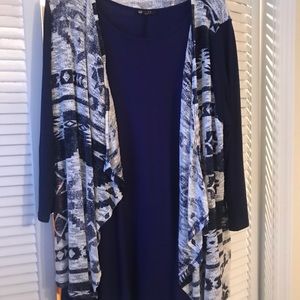 Dress with cardigan